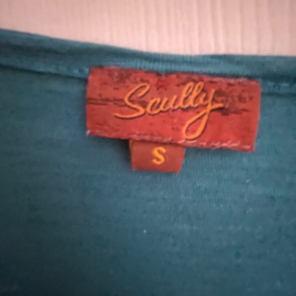 Honey Creek Scully Embroidered Floral Turquoise Top New with Tags - Picture 4 of 5